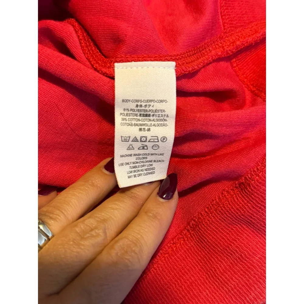 Free People We The Free Bright Red Zip Shoulder Batwing Top – XS – NWT